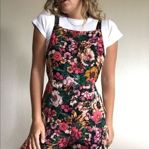 Billabong floral overalls